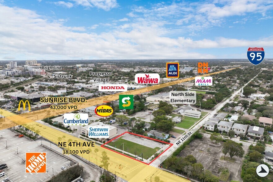 1091 NE 4th Ave, Fort Lauderdale, FL for sale - Aerial - Image 3 of 19