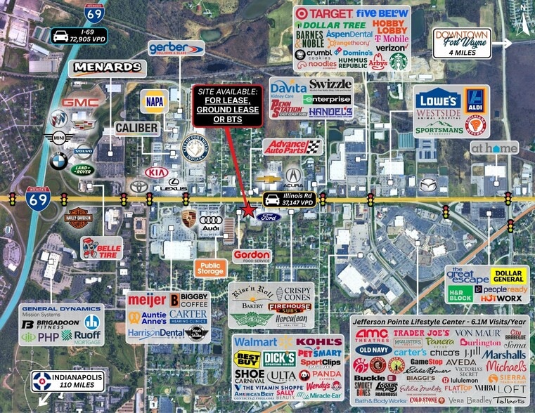 5405 Illinois Rd, Fort Wayne, IN for lease - Aerial - Image 2 of 2