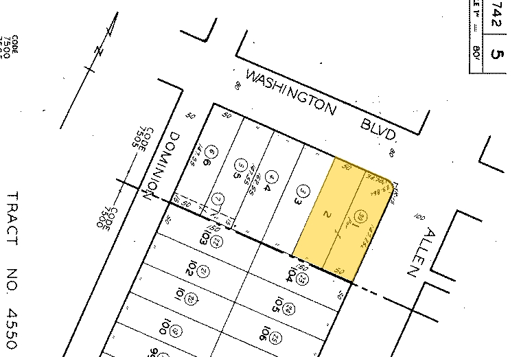 1802 E Washington Blvd, Pasadena, CA for lease - Plat Map - Image 2 of 4