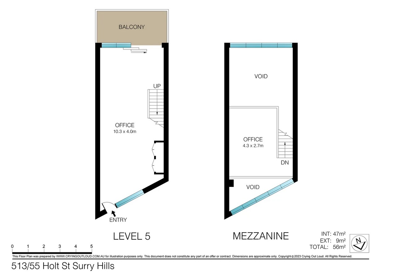 55 Holt St, Surry Hills, NSW 2010 - Unit 513 -  - Floor Plan - Image 2 of 4