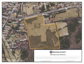 1199 Berry Ln, Thaxton, VA - Aerial map view