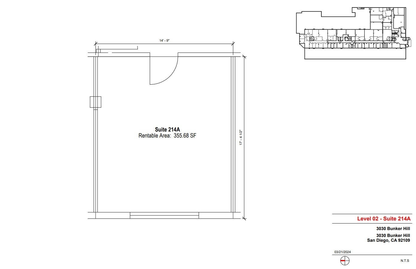 3030 Bunker Hill St, San Diego, CA for lease Floor Plan- Image 1 of 1