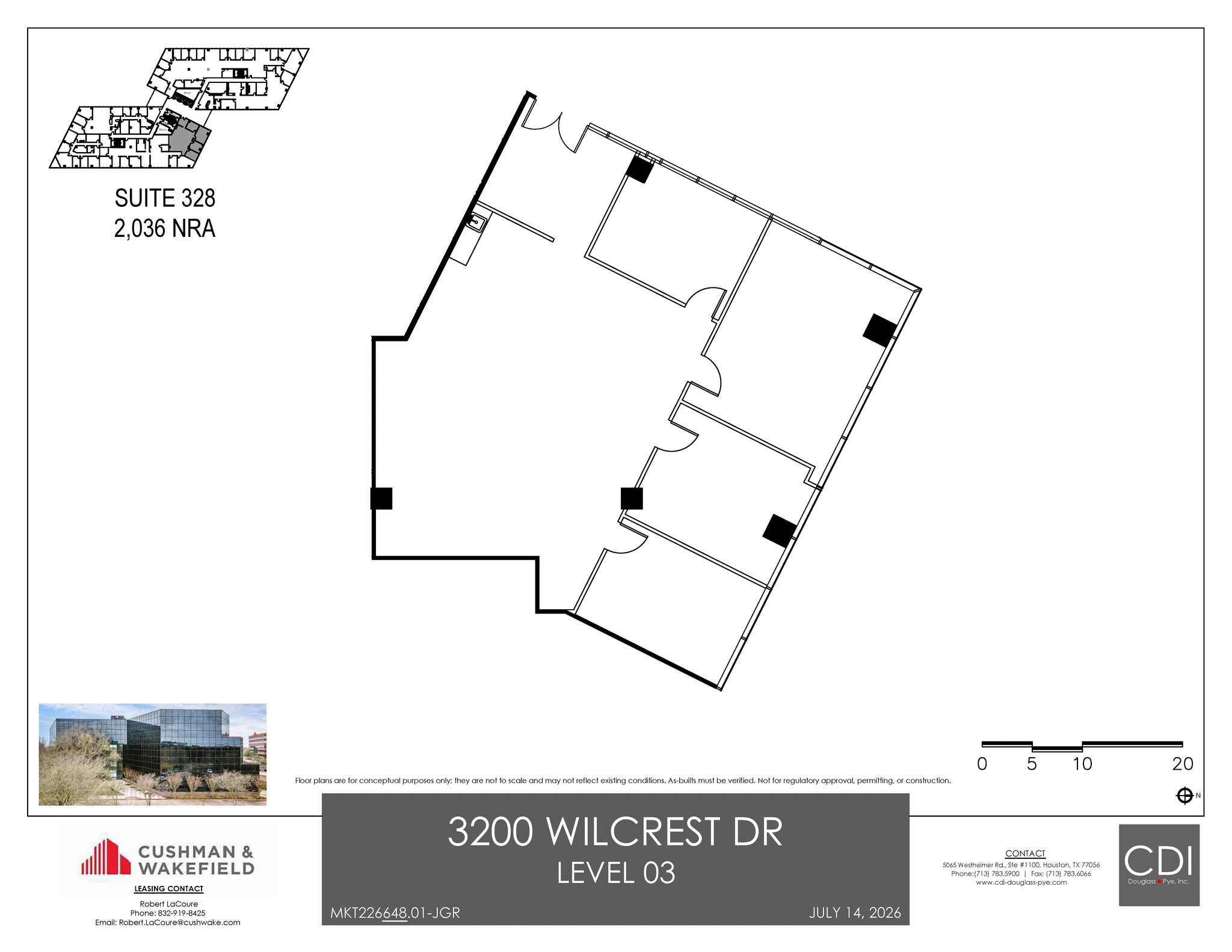3200 Wilcrest Dr, Houston, TX à louer Plan d’étage- Image 1 de 1