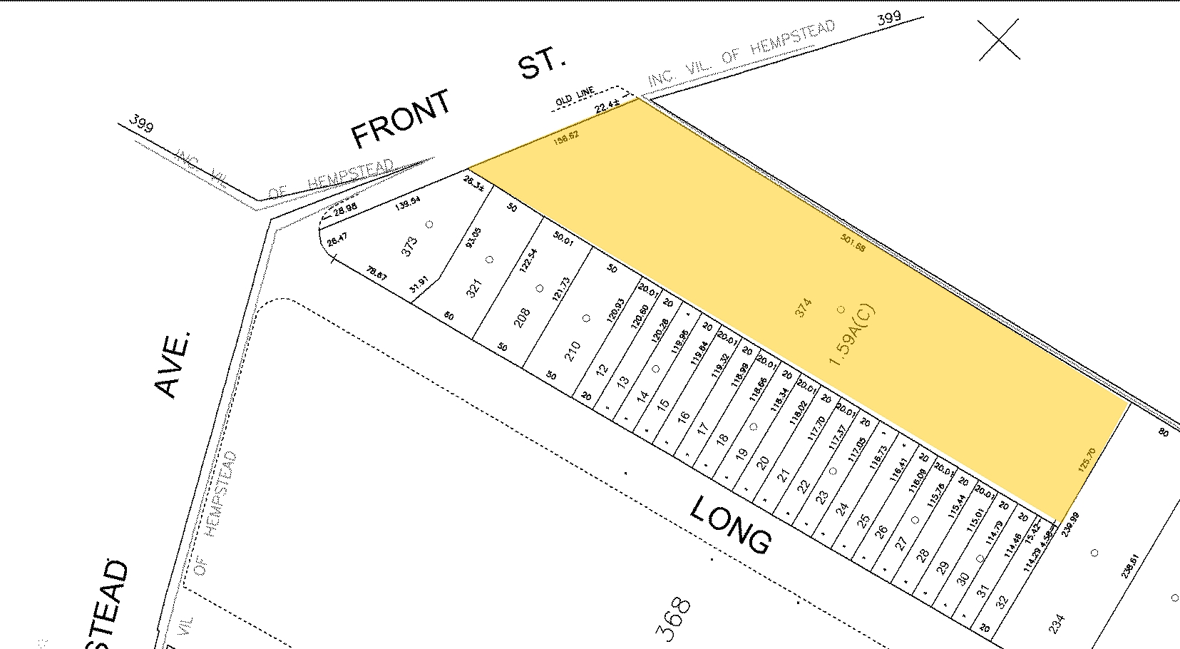 14 Front St, Hempstead, NY à vendre Plan cadastral- Image 1 de 1