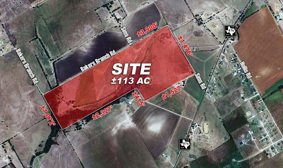 Sims Rd & Bakers Branch Rd, Waxahachie, TX for sale - Building Photo - Image 2 of 2