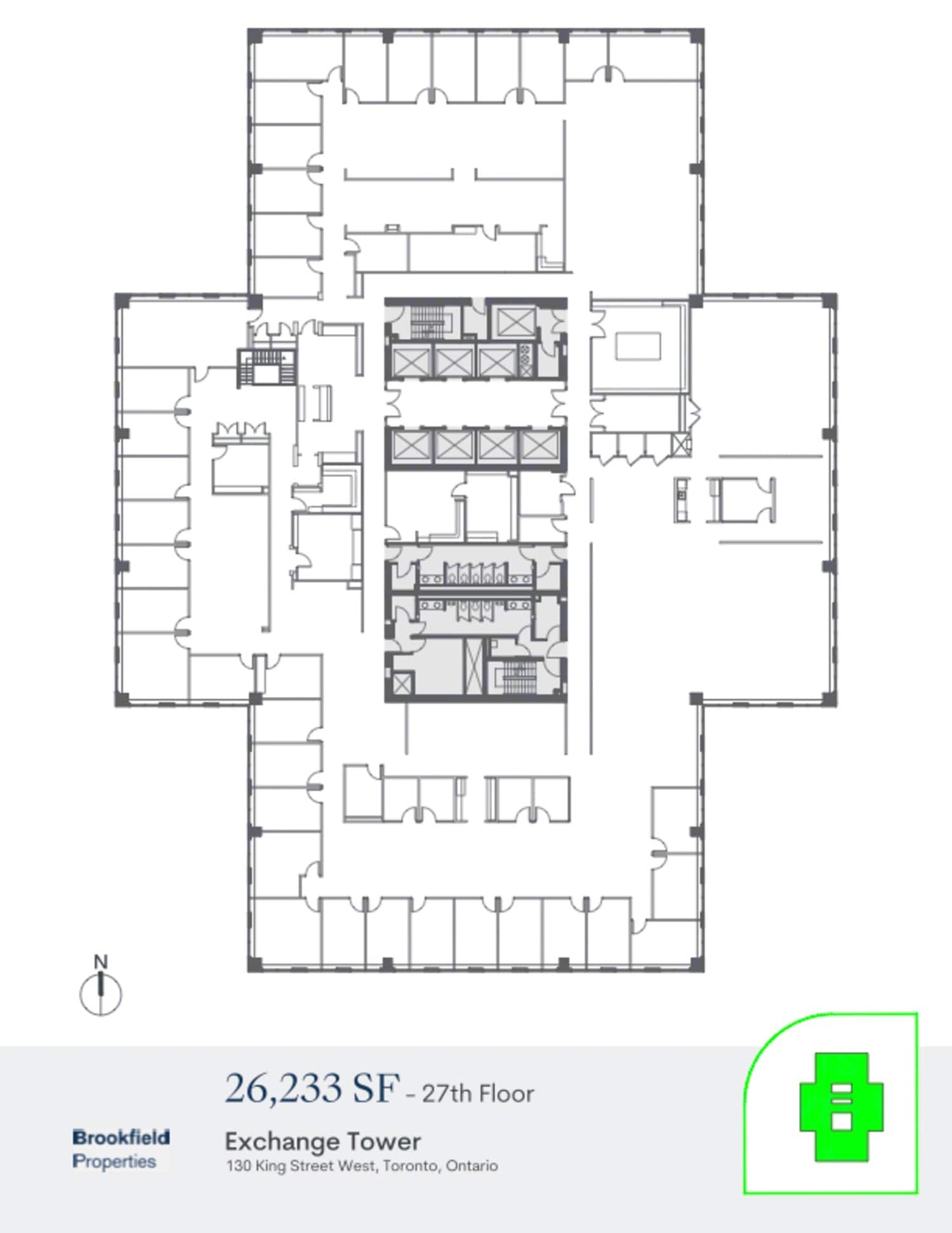 130 King St W, Toronto, ON à louer Plan d’étage- Image 1 de 1