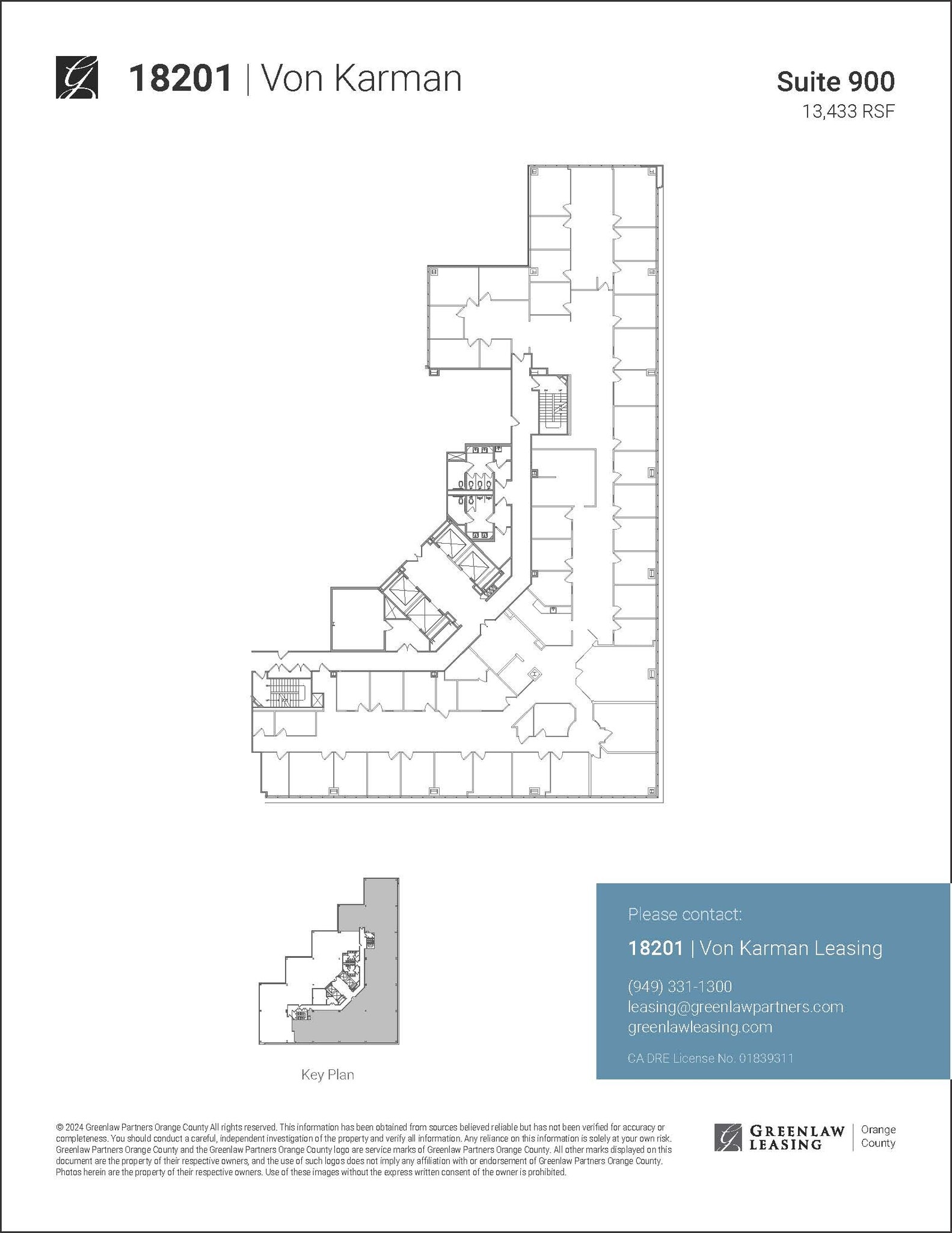 18201 Von Karman Ave, Irvine, CA à louer Plan d’étage- Image 1 de 1