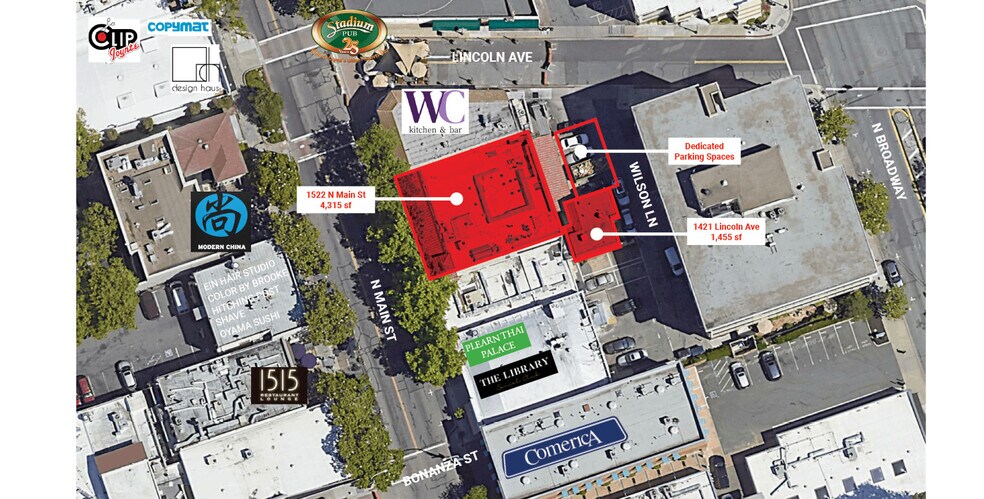 1522 N Main St, Walnut Creek, CA à louer - Aérien - Image 2 de 10