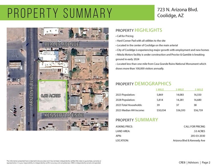 723 Arizona, Coolidge, AZ à vendre - Photo du bâtiment - Image 2 de 3