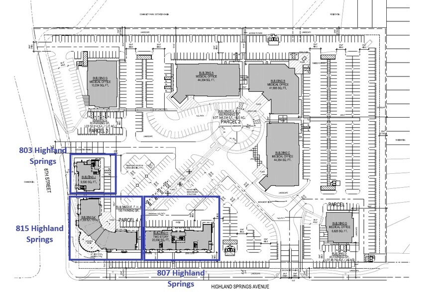 803 Highland Springs Ave, Beaumont, CA à louer - Plan de site - Image 2 de 4