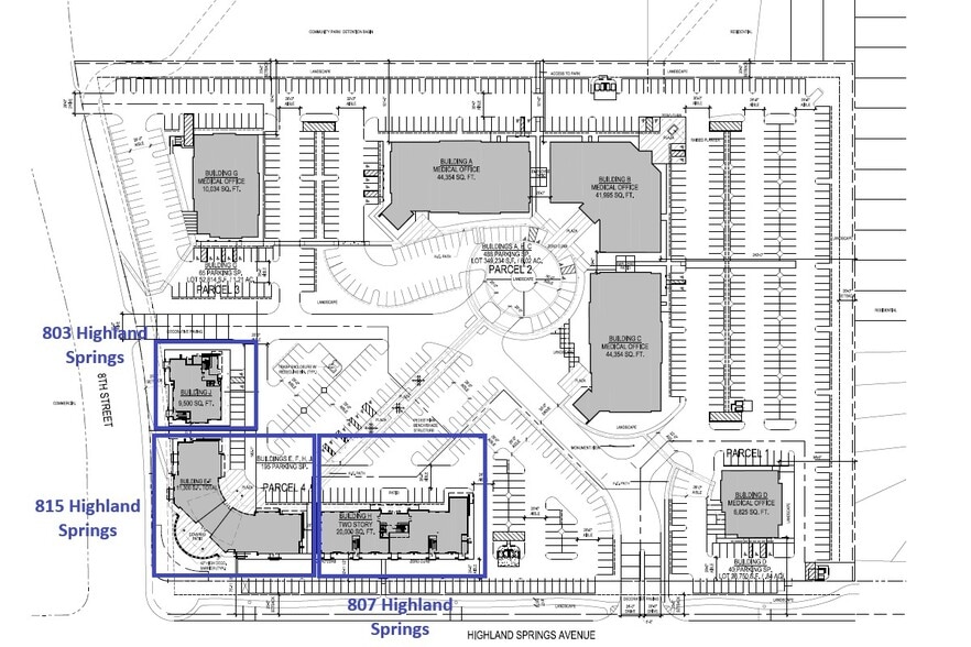 803 Highland Springs Ave, Beaumont, CA for lease - Site Plan - Image 2 of 4