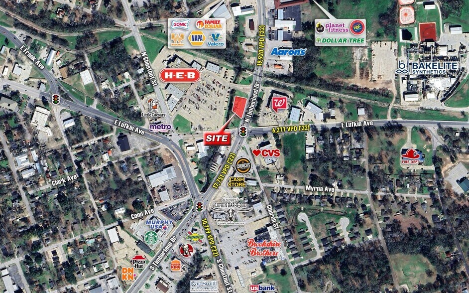 NWC of Timberland Drive and Lufkin Ave, Lufkin, TX à louer - Photo du bâtiment - Image 1 de 1