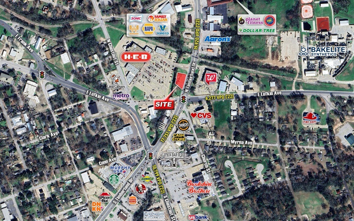 NWC of Timberland Drive and Lufkin Ave, Lufkin, TX à louer Photo du bâtiment- Image 1 de 2