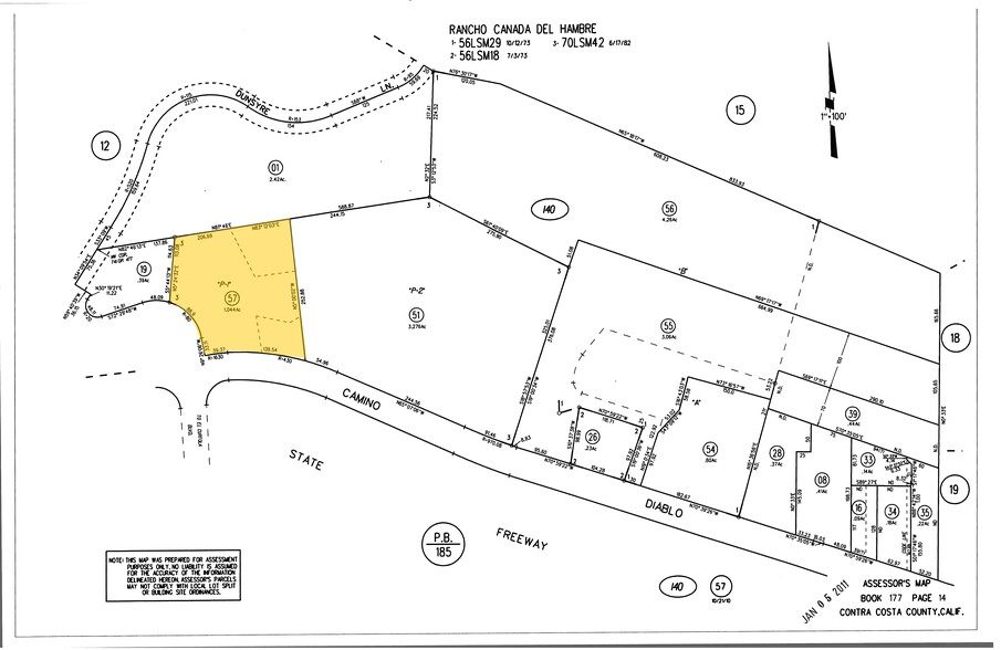 2970 Camino Diablo, Walnut Creek, CA à louer - Plan cadastral - Image 3 de 4