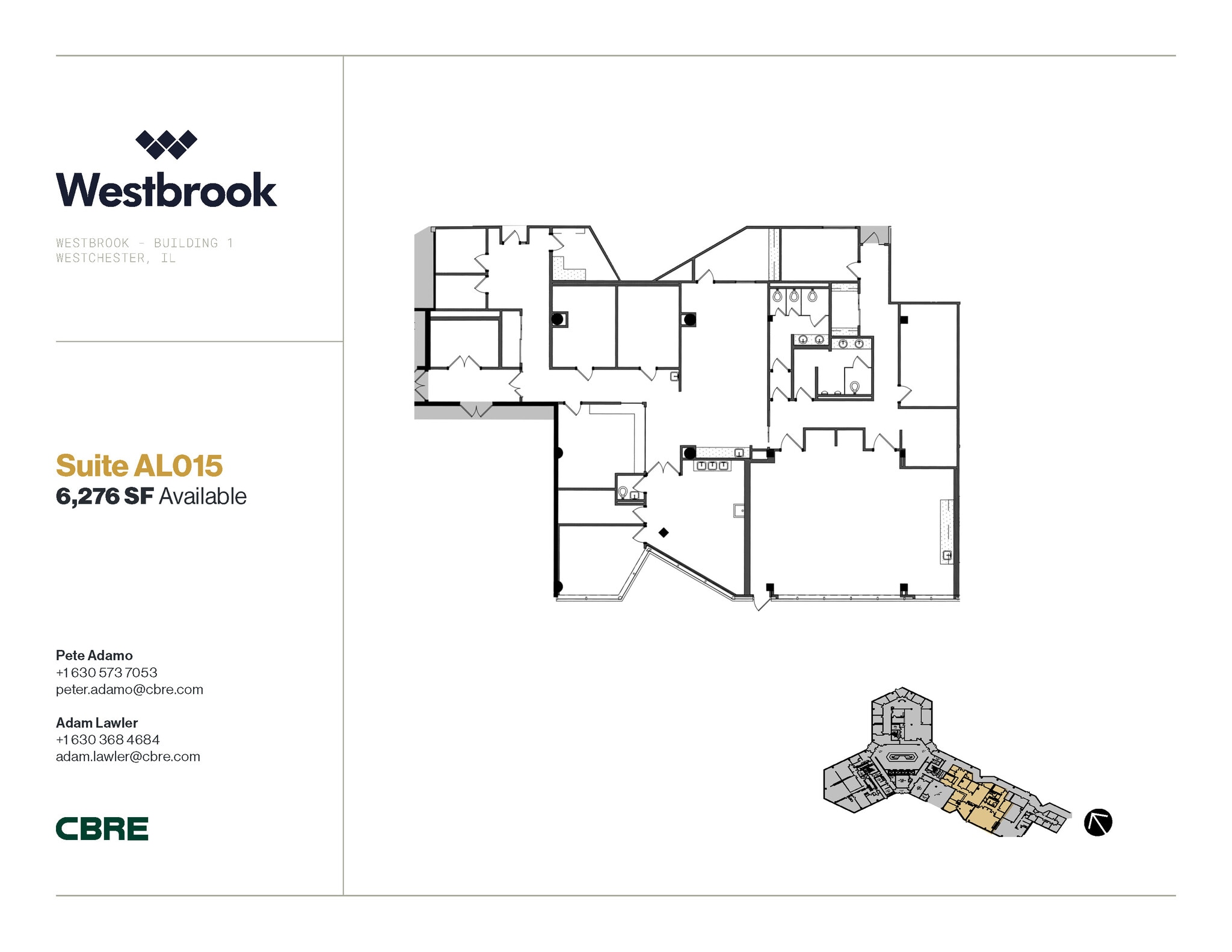 1 Westbrook Corporate Ctr, Westchester, IL for lease Floor Plan- Image 1 of 1