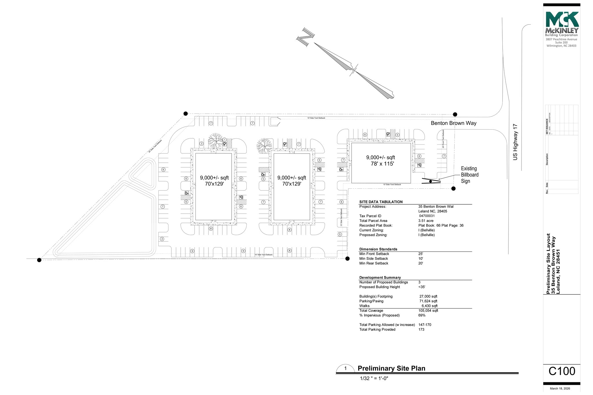 35 Benton Brown Way, Belville, NC à louer Plan de site- Image 1 de 2
