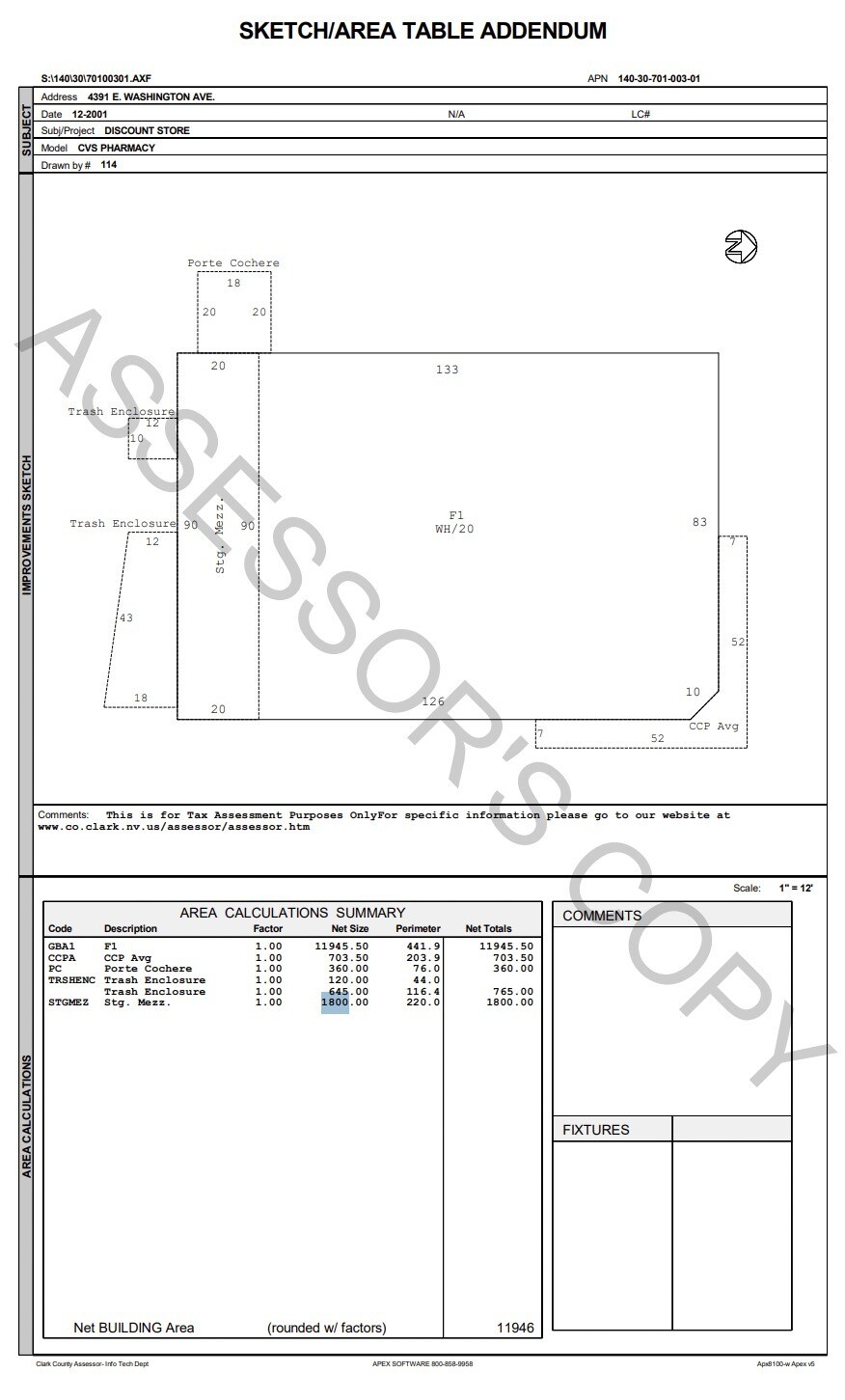 4391 E Washington Ave, Las Vegas, NV à louer Plan d’étage- Image 1 de 1