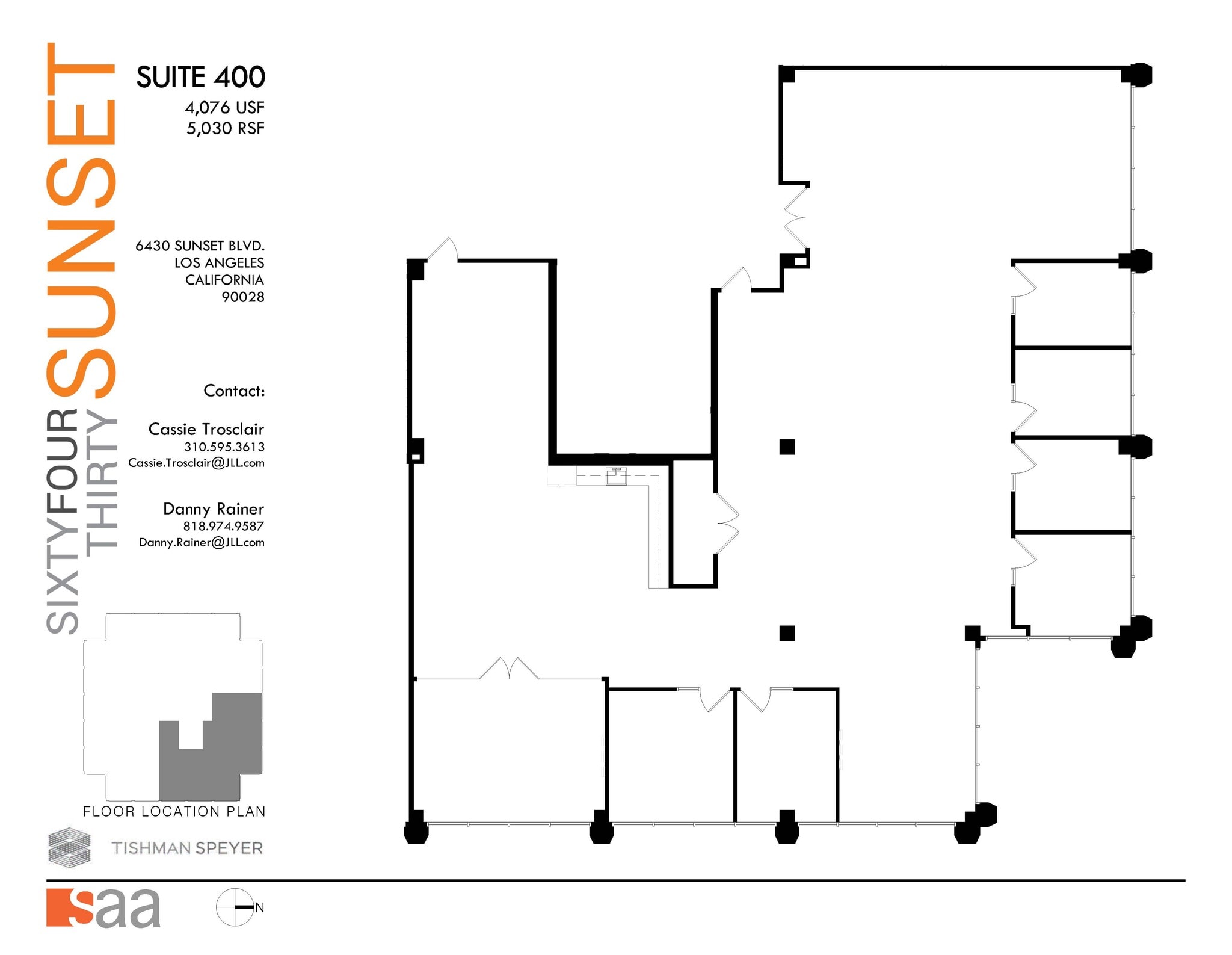 6430 W Sunset Blvd, Los Angeles, CA for lease Floor Plan- Image 1 of 1