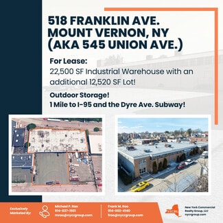 More details for 518-520 Franklin Ave, Mount Vernon, NY - Industrial for Lease