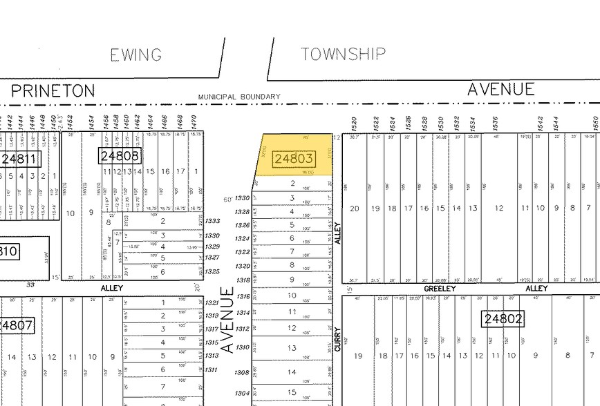 1340 N Olden Ave, Trenton, NJ à vendre - Plan cadastral - Image 1 de 1