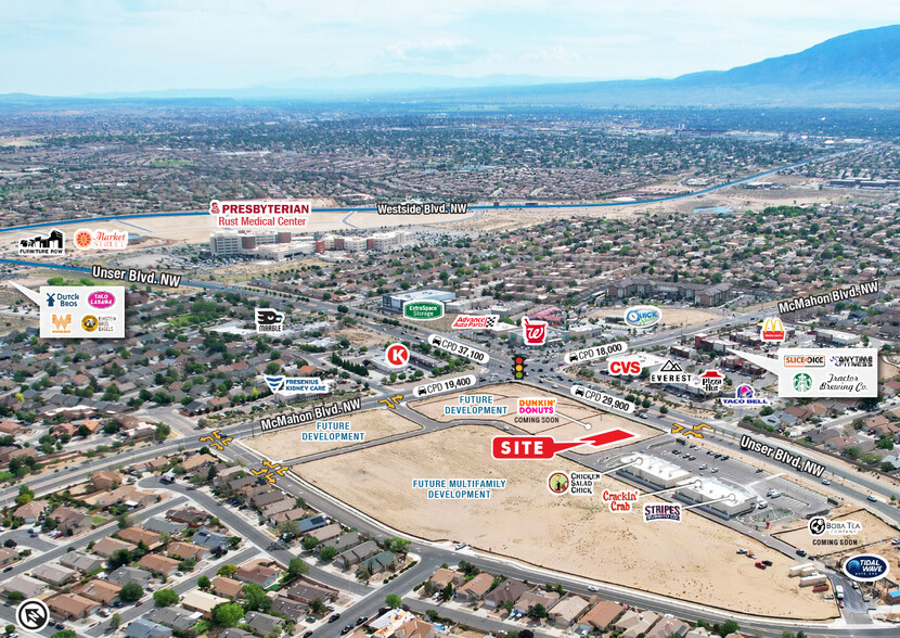 SWQ Unser & McMahon, Albuquerque, NM for lease - Building Photo - Image 1 of 3