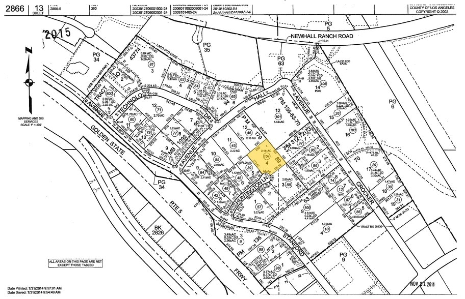 26007 Huntington Ln, Valencia, CA for lease - Plat Map - Image 3 of 3