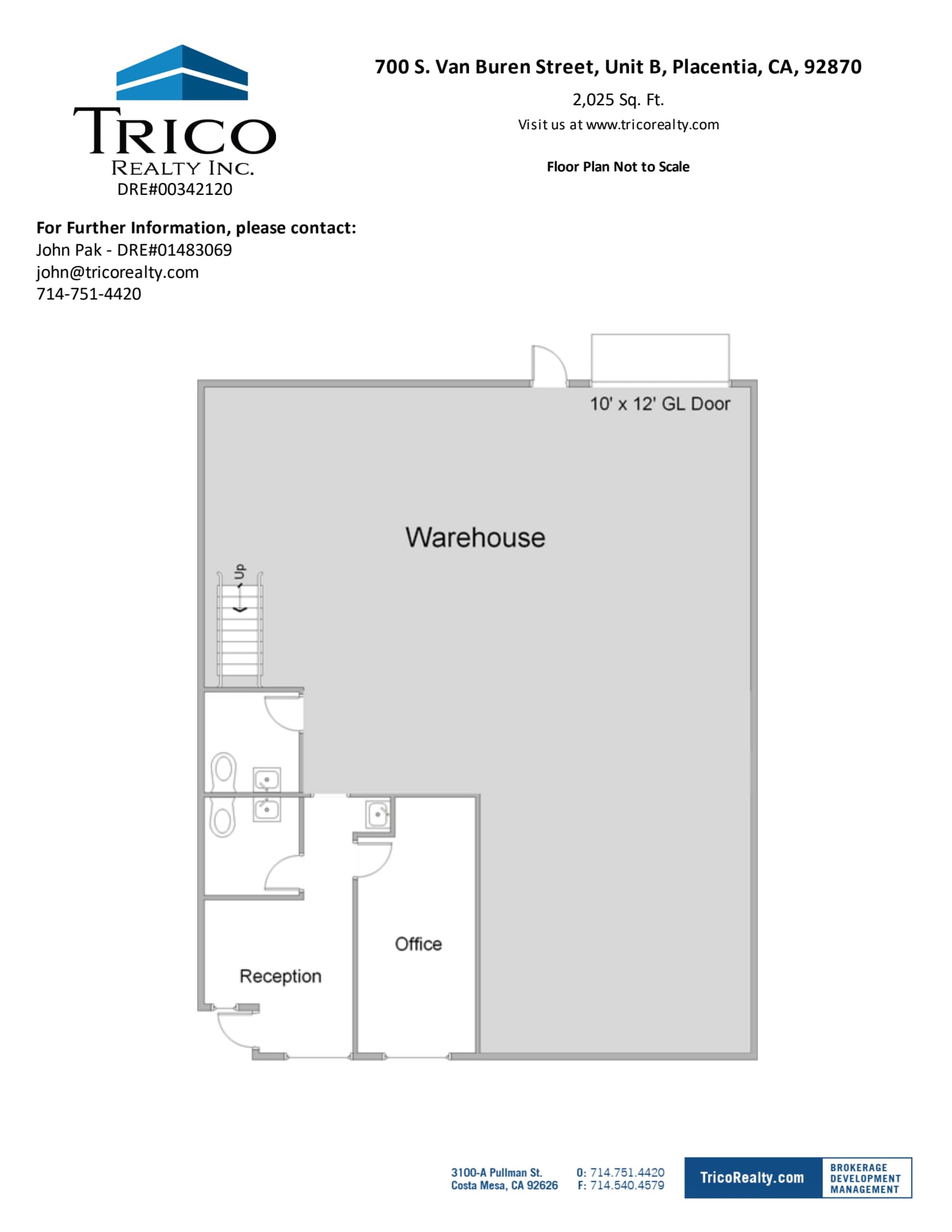 700 Van Buren St, Placentia, CA à louer Plan d’étage- Image 1 de 1