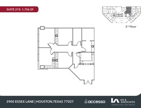 3900 Essex Ln, Houston, TX à louer Plan d’étage- Image 1 de 2