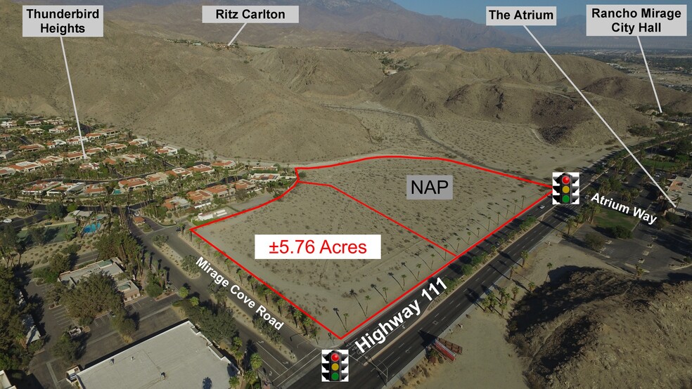 Highway 111 & Mirage Cove Rd, Rancho Mirage, CA for sale - Aerial - Image 1 of 4