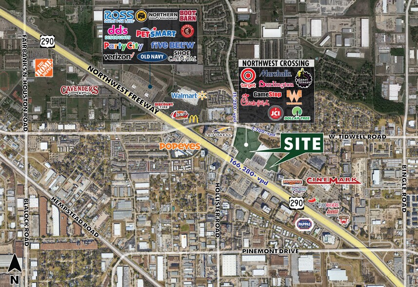 13236-13280 Northwest Fwy, Houston, TX à louer - Aérien - Image 2 de 4