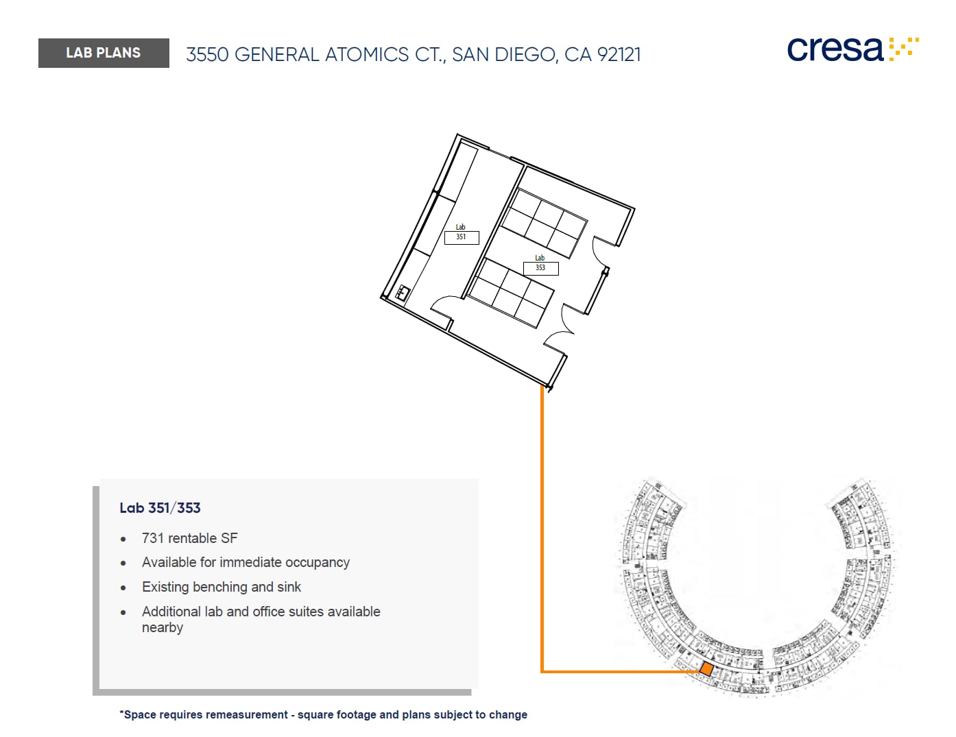 3550 General Atomics Ct, San Diego, CA à louer Plan d’étage- Image 1 de 1