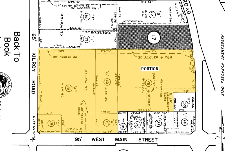 2301-2363 W Main St, Turlock, CA for lease - Plat Map - Image 2 of 10