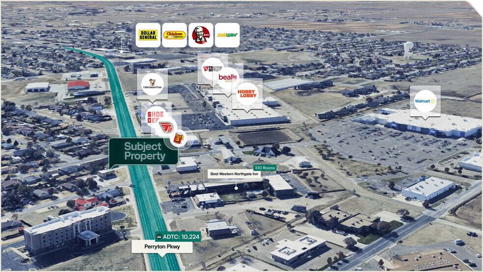 100 E 28th Ave, Pampa, TX à vendre - Aérien - Image 2 de 3