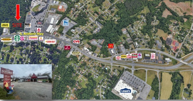 4743 S Amherst Hwy, Madison Heights, VA for sale Aerial- Image 1 of 8