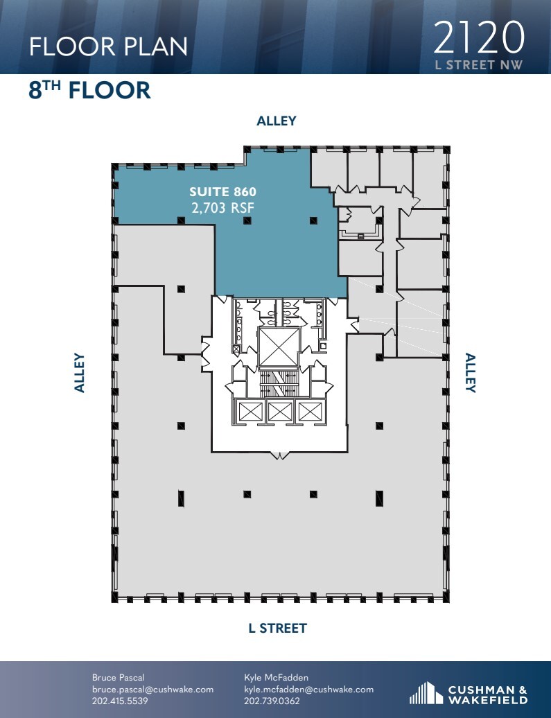 2120 L St NW, Washington, DC à louer Plan d  tage- Image 1 de 1