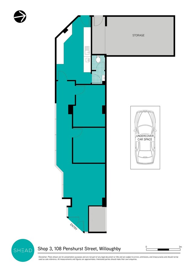 108 Penshurst St, Willoughby, NSW 2068 - Unit Shop 3 - - Floor Plan - Image 1 of 2