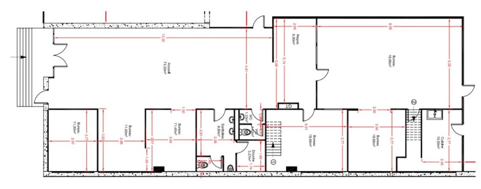 Flex in Saint-Étienne-du-Rouvray for lease - Floor Plan - Image 2 of 3