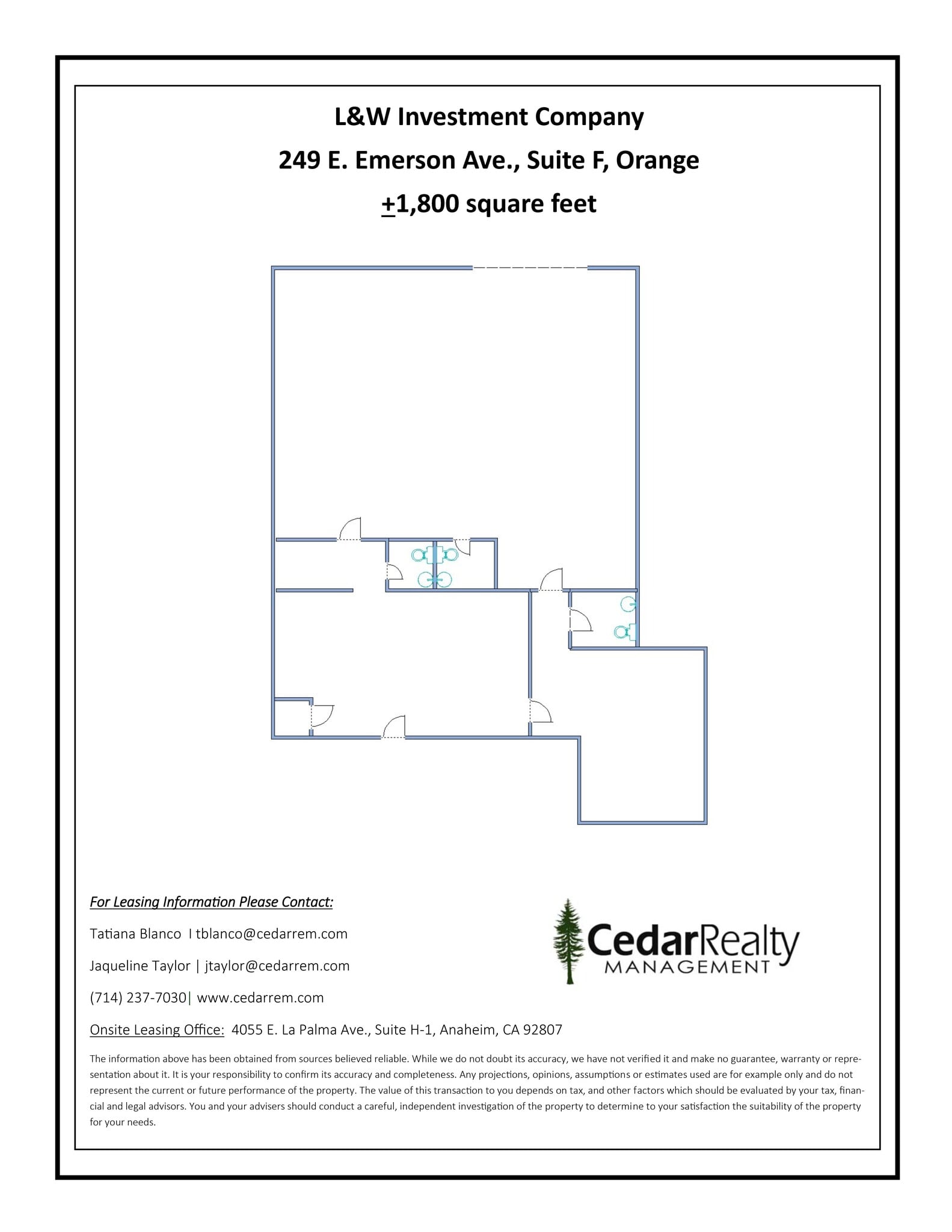 249 E Emerson Ave, Orange, CA for lease Site Plan- Image 1 of 1