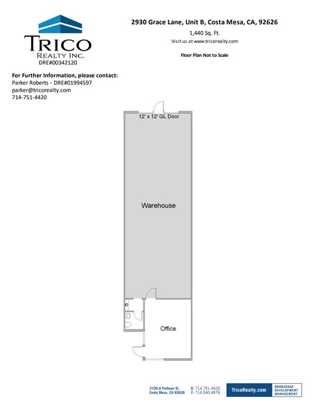 2930-2941 Grace Ln, Costa Mesa, CA à louer - Plan d’étage - Image 2 de 3
