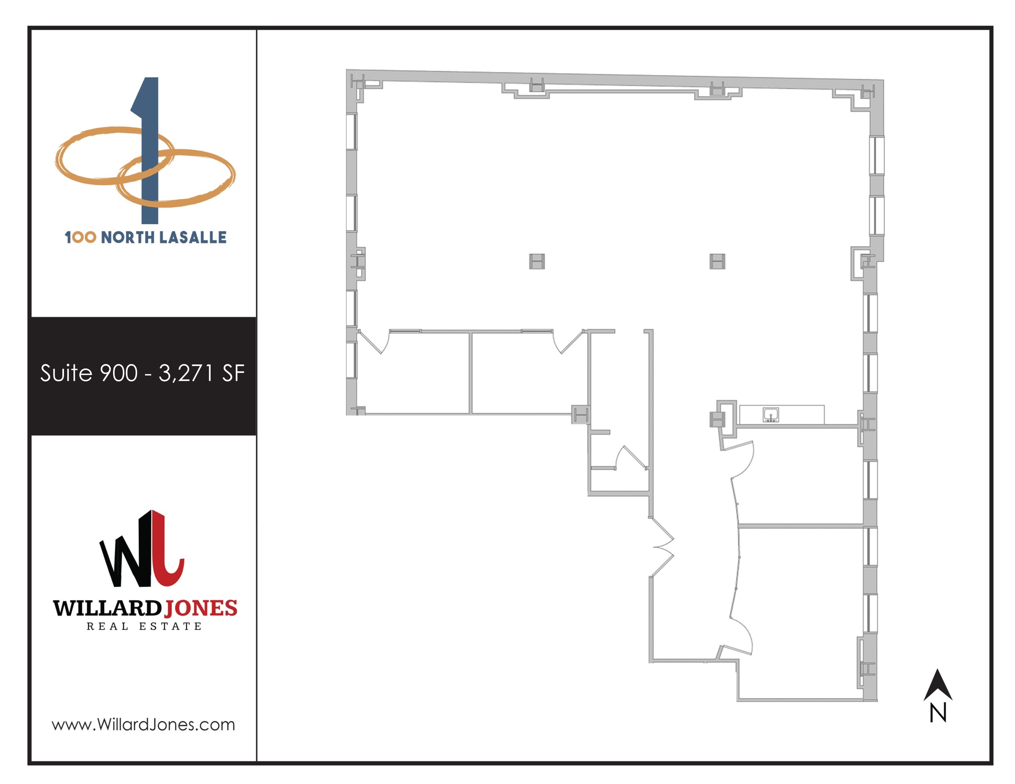 100 N LaSalle St, Chicago, IL à louer Plan de site- Image 1 de 1