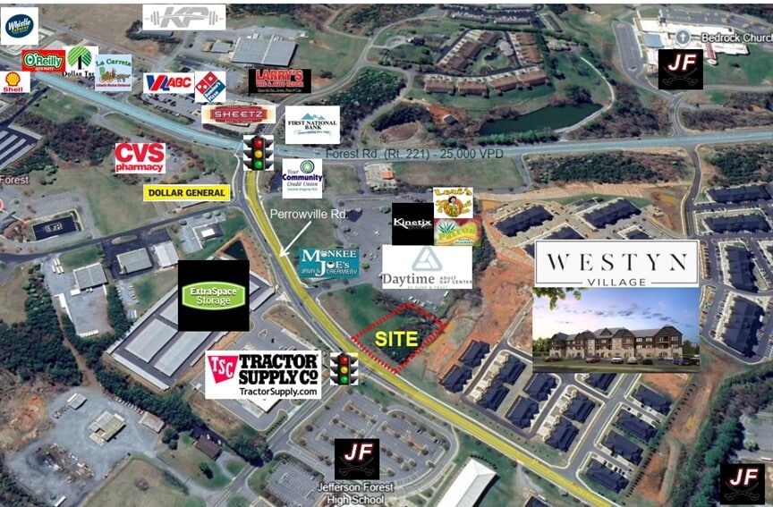 Perrowville Road, Forest, VA for lease - Aerial - Image 3 of 3