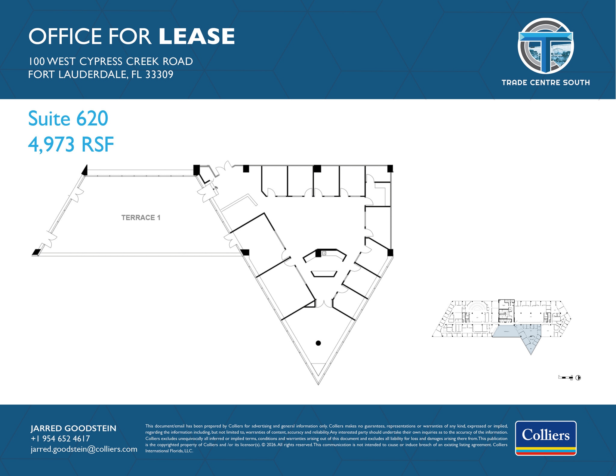 100 W Cypress Creek Rd, Fort Lauderdale, FL for lease Floor Plan- Image 1 of 2