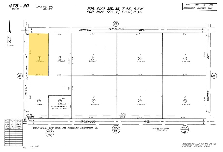 Pettit St, Moreno Valley, CA à vendre - Plan cadastral - Image 1 de 1