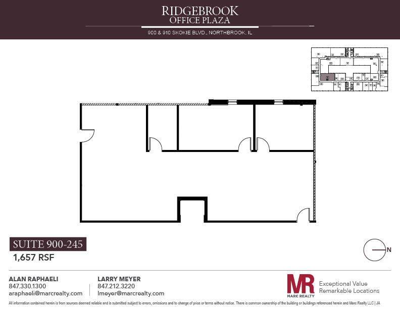 900 Skokie Blvd, Northbrook, IL à louer Plan d’étage- Image 1 de 1