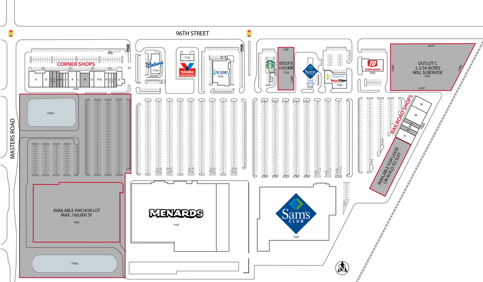 7355 E 96th St, Indianapolis, IN for lease - Site Plan - Image 2 of 4