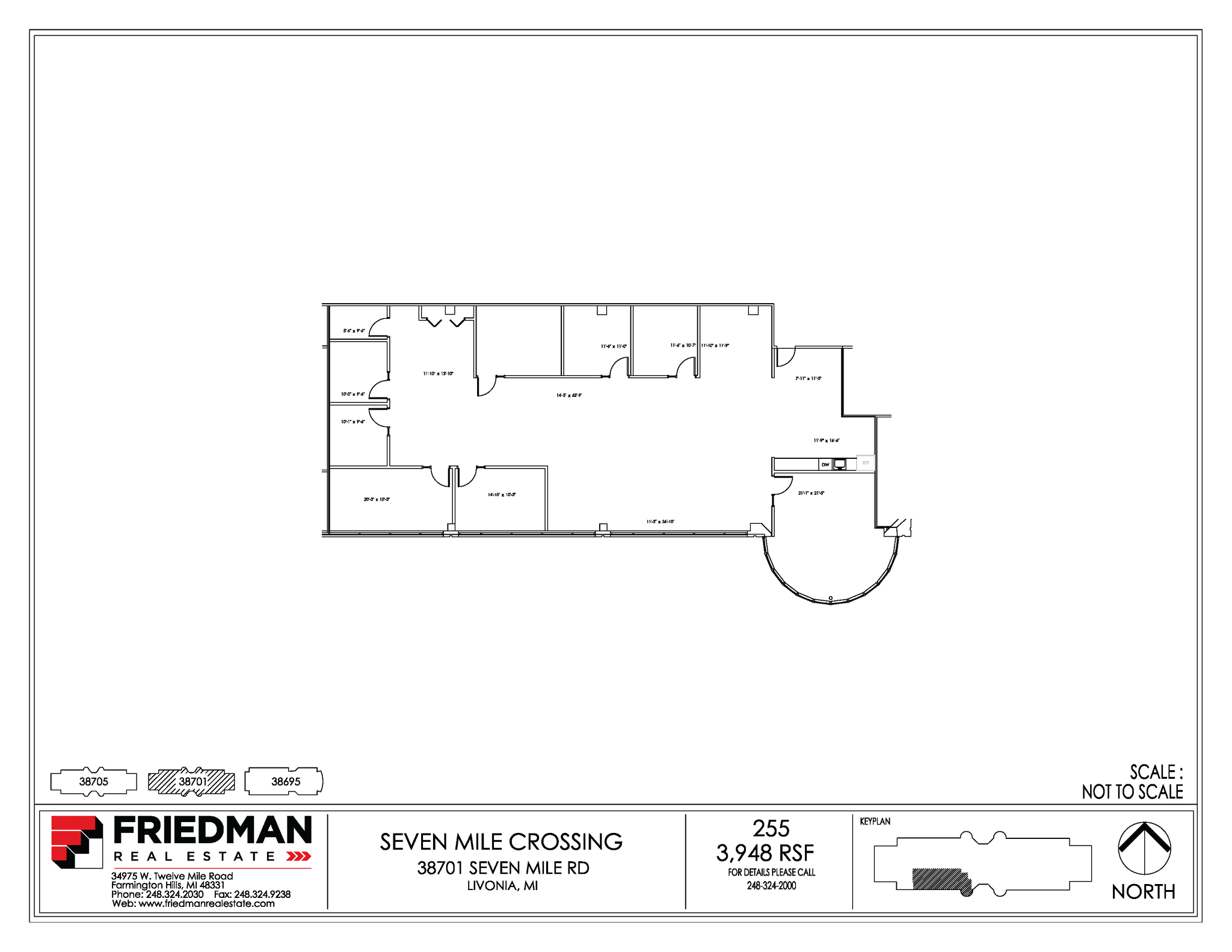 38705 7 Mile Rd, Livonia, MI à louer Plan d  tage- Image 1 de 1