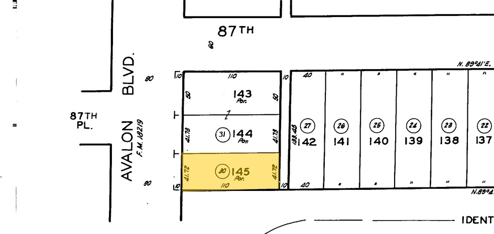 8758 Avalon Blvd, Los Angeles, CA à vendre - Plan cadastral - Image 1 de 1