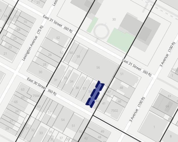 151 E 30th St, New York, NY for sale - Plat Map - Image 3 of 3