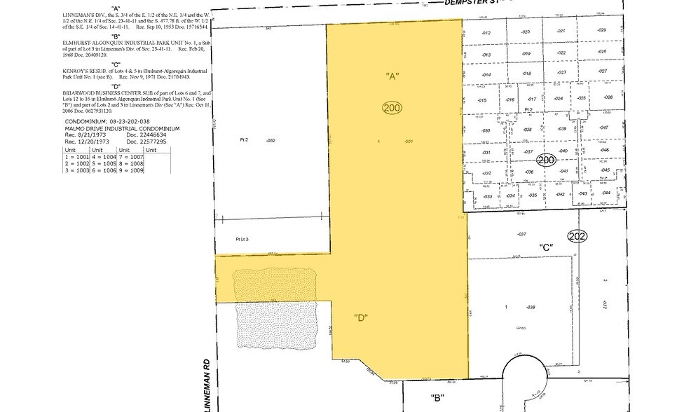601-609 Dempster St, Mount Prospect, IL à louer - Plan cadastral - Image 2 de 20