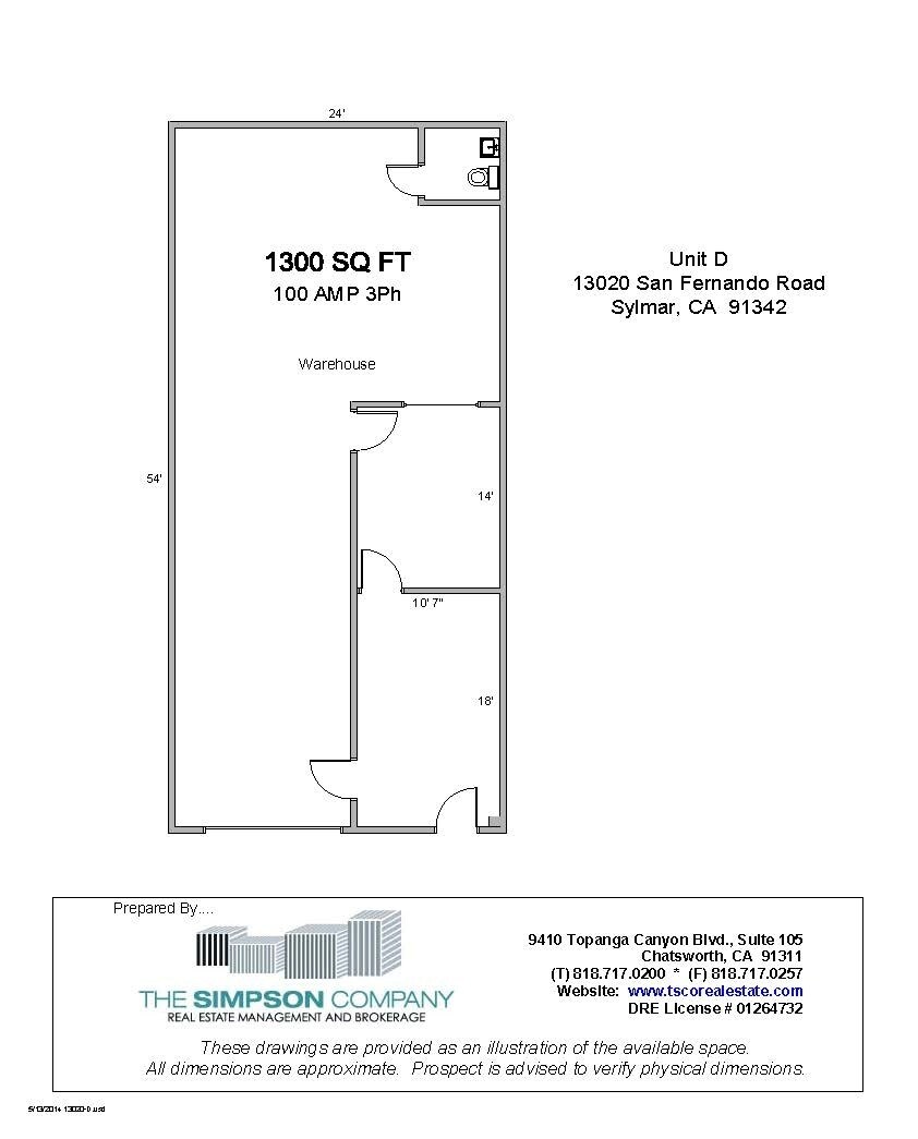 13020 San Fernando Rd, Sylmar, CA for lease Floor Plan- Image 1 of 1